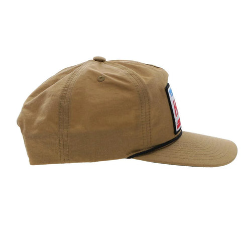 Splitter Tan/ Red/ White/ Blue Trucker