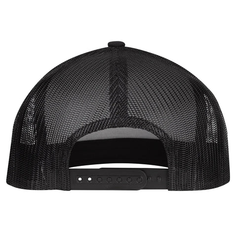 Black Skull & Flowers Trucker