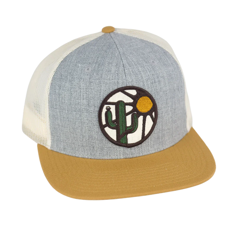 Blooming Saguaro Wooly Flat Brim Trucker - Heather