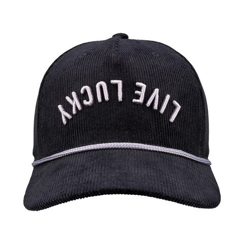 Cord Upside Down Luck 2 Black Hat