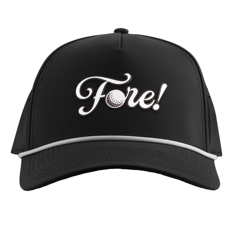 Fore! Script Curved 5 Panel Rope
