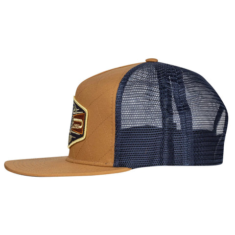 Mustard & Navy Diamond Ranch Trucker