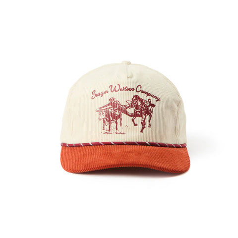 Los Rios Corduroy Snapback Cream/Rust