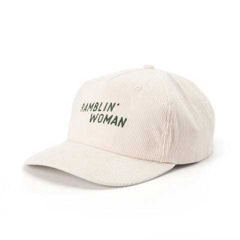 Ramblin' Woman Corduroy Snapback Cream/Forest
