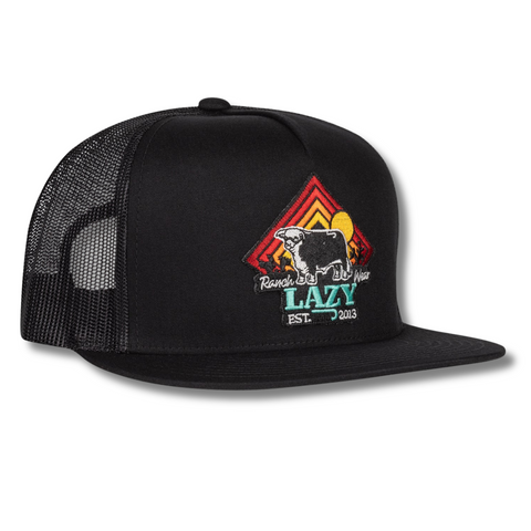 Black Cactus Sunrise Trucker