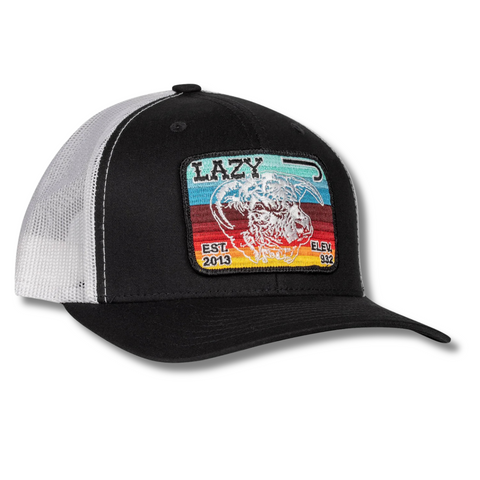 Black & White Serape Elevation Trucker