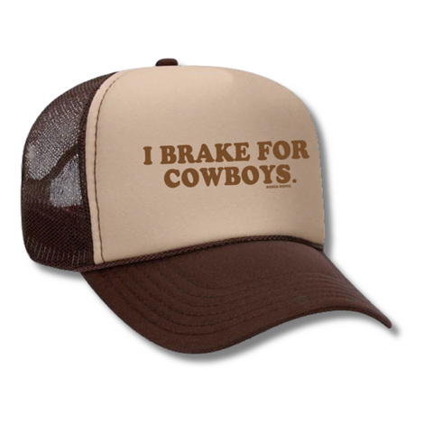 I Brake For Cowboys - Brown/Tan