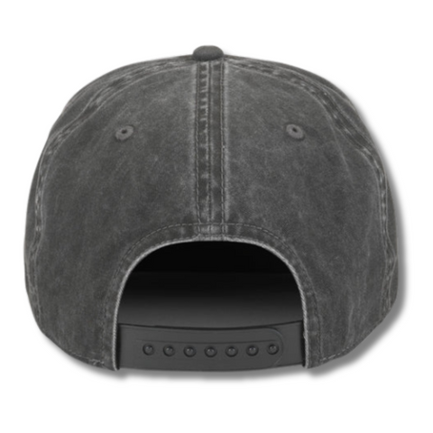 Back view of American Needle Willie Nelson Walker Hat in Black with adjustable strap and metal buckle for a custom fit