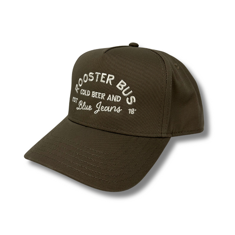 Cold Beer and Blue Jeans Rooster Bus Hat