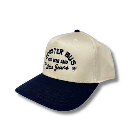 Cold Beer and Blue Jeans Rooster Bus Hat