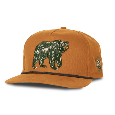 Side view of Sendero Bear Hat showing contrast mesh panels, mid-profile fit, and rugged outdoor-inspired design