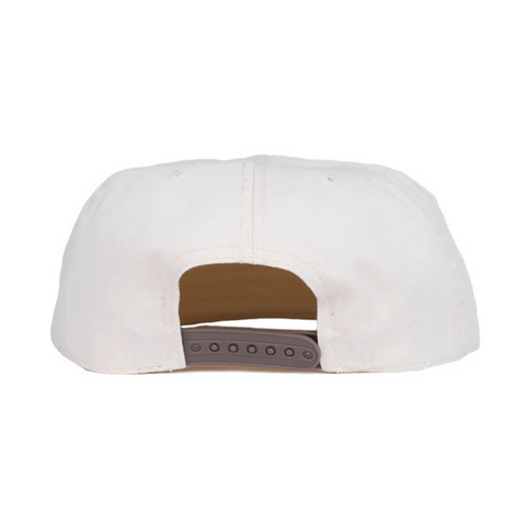 Back view of State Forty Eight Snapback Hat in Natural & Walnut with adjustable snapback closure and mesh paneling