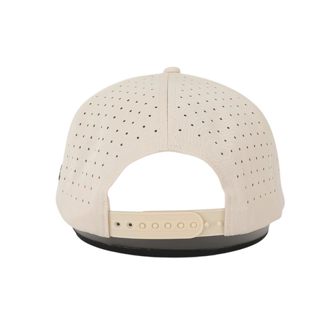 Back view of Waggle Snapper Hat with adjustable snapback closure and perforated mesh panels for comfort and airflow
