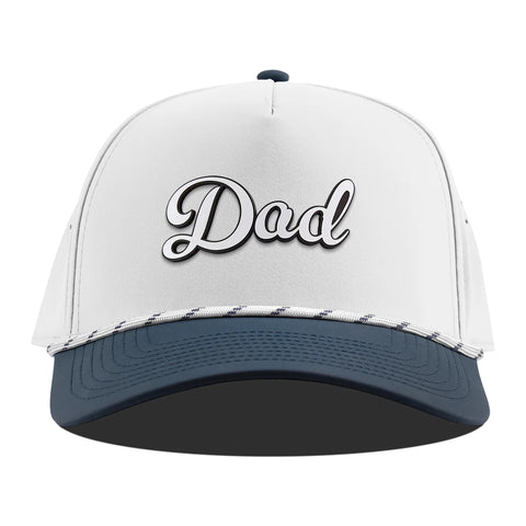 Dad Script Curved 5 Panel Rope Two Tone