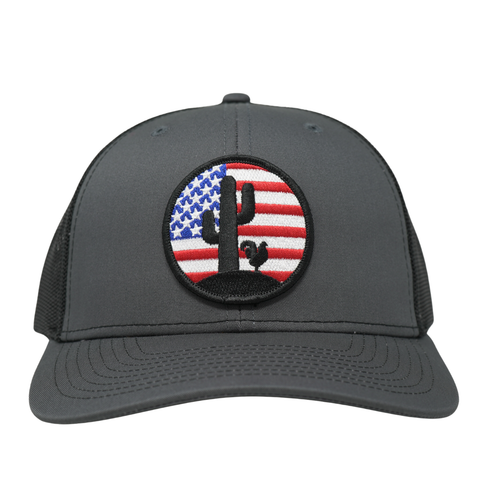 American Rooster Cactus Trucker - Charcoal/Black - TopIt