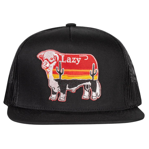 Black Sunrise Bull Trucker