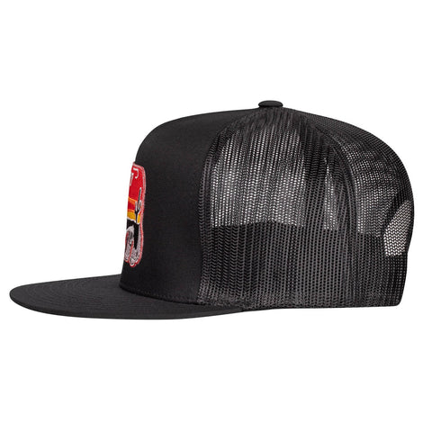 Black Sunrise Bull Trucker