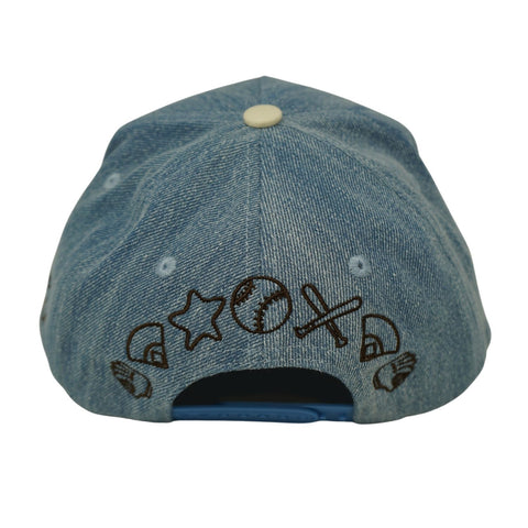 Blue Leopard Baseball Mom Hat