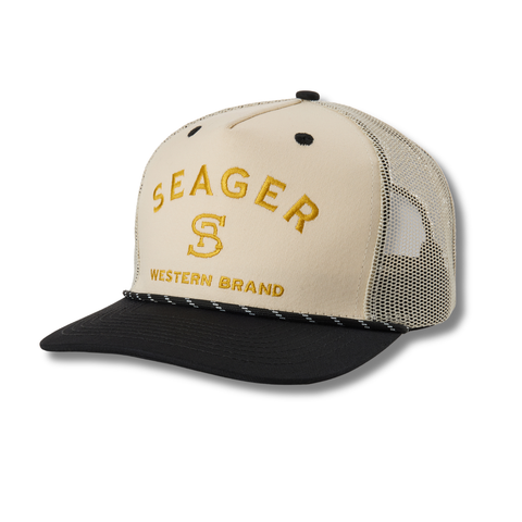 Branded Trucker Snapback Black/ White