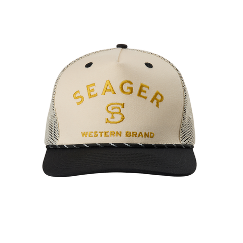 Branded Trucker Snapback Black/ White
