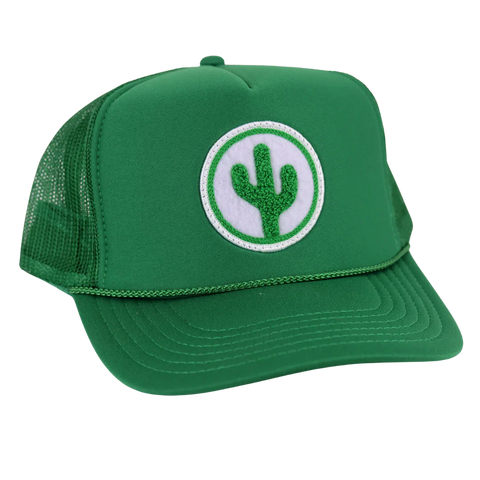 Simple Saguaro Chenille Foamy Trucker Green