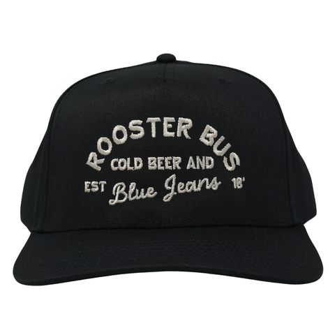 Cold Beer and Blue Jeans Hat - Black - TopIt