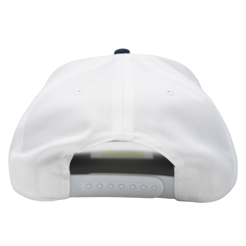 Cold Beer and Blue Jeans Rooster Bus Hat - White/Navy - TopIt