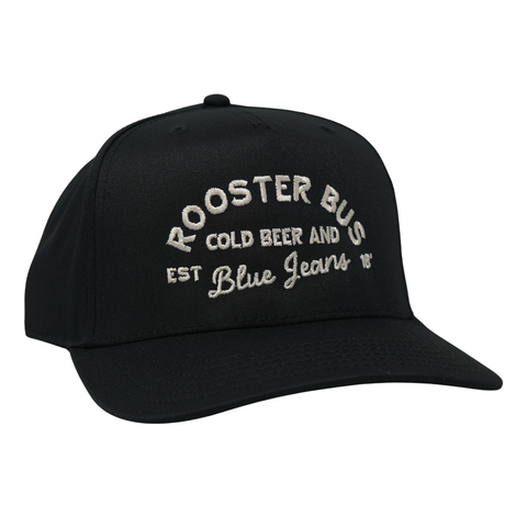 Cold Beer and Blue Jeans Hat - Black - TopIt