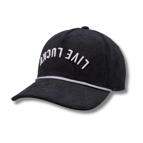 Cord Upside Down Luck 2 Black Hat