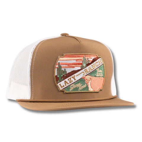 Coyote Brown and White Desert Show Time Rope Trucker