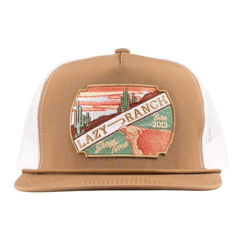 Coyote Brown and White Desert Show Time Rope Trucker