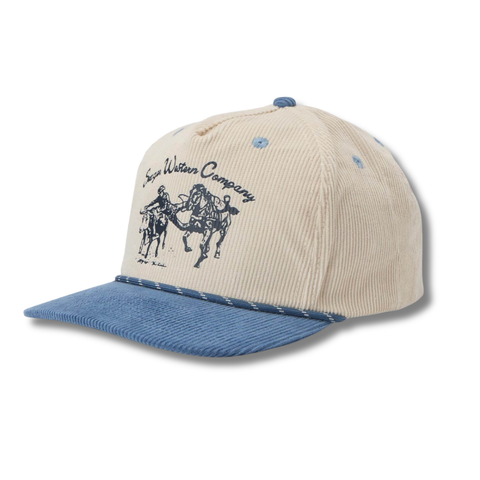 Los Rios Corduroy Snapback Cream/ Blue