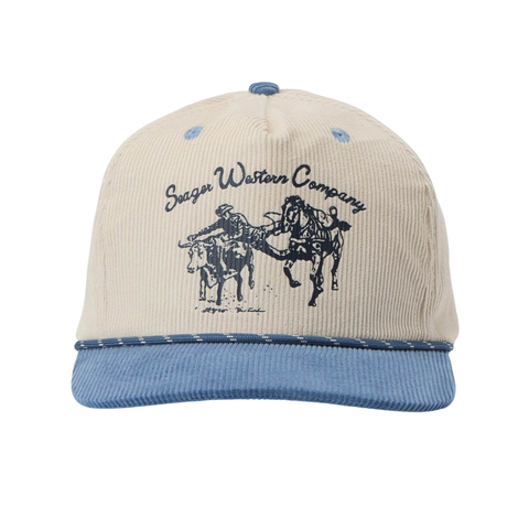 Los Rios Corduroy Snapback Cream/ Blue