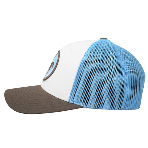 Old Town Cowboy White/ Brown/ Blue