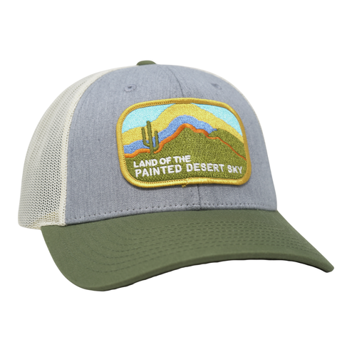 Painted Desert Grey/Birch/Green Trucker
