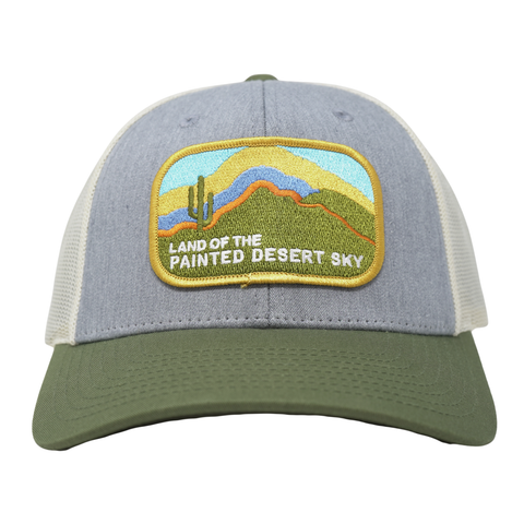 Painted Desert Grey/Birch/Green Trucker