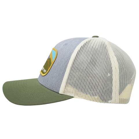 Painted Desert Grey/Birch/Green Trucker