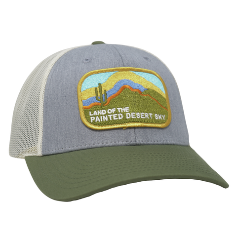 Painted Desert Grey/Birch/Green Trucker