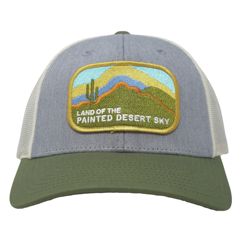 Painted Desert Grey/Birch/Green Trucker