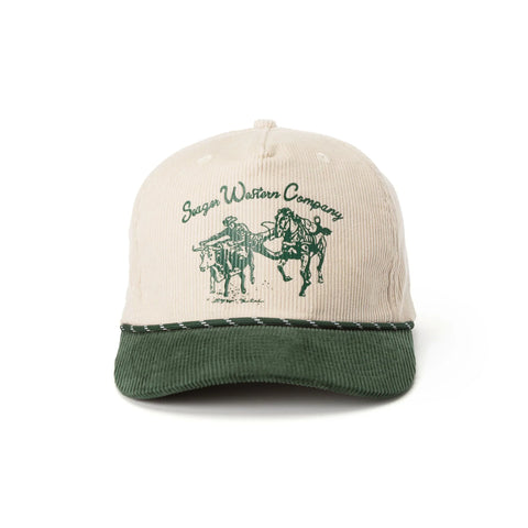 Los Rios Corduroy Snapback Natural Green