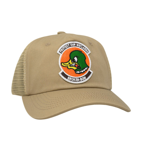 Protect Our Wetlands Unstructured Vintage Snapback Tan