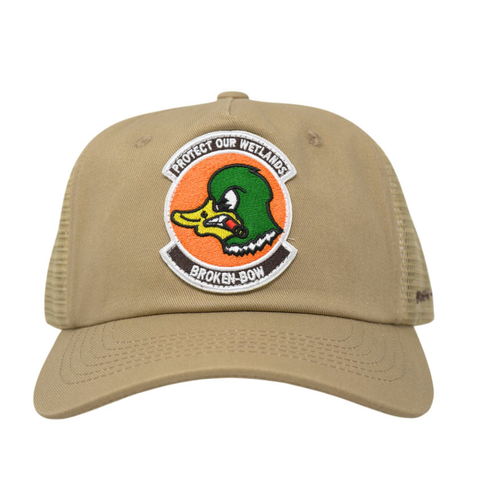 Protect Our Wetlands Unstructured Vintage Snapback Tan