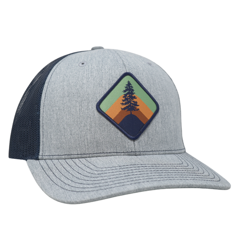 Retro Pine - Heather Grey/Navy - TopIt