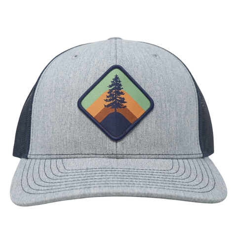 Retro Pine - Heather Grey/Navy - TopIt