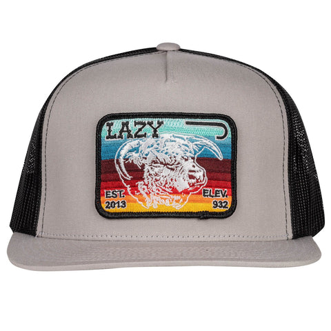 Silver Grey & Black Serape Elevation Trucker