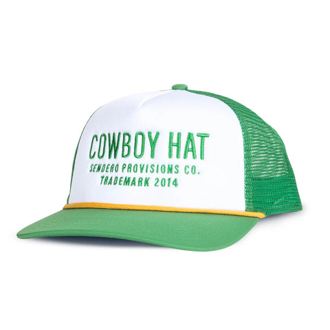 Cowboy Hat Vintage White/Green