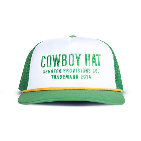 Cowboy Hat Vintage White/Green