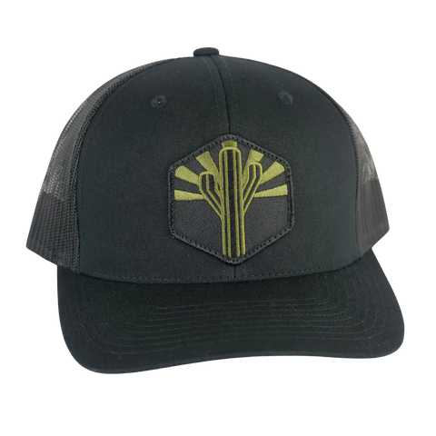 Military Sentinel Curved Trucker - Black