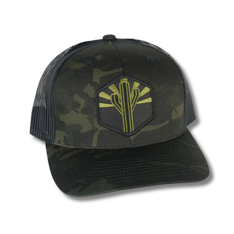 Military Sentinel Curved Trucker - Black Camo