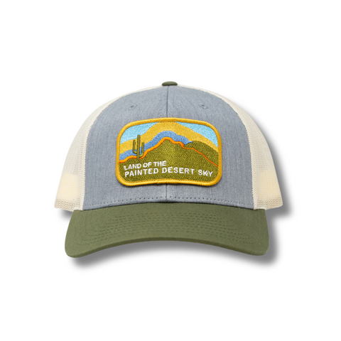 Painted Desert Grey/Birch/Green Trucker